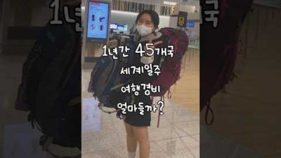 1년간 45개국 여행하면 얼마들까?