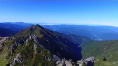 日本百名山　ドローン空撮 No,001 中央アルプス　木曽駒ケ岳，宝剣岳 Mt.Kiso Komagatake &amp; Houken-dake in Japan