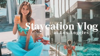 【Vlog】海外旅行に行けないからロサンゼルス在住がホテルステイをして非日常を味わおうとする休日（英語字幕）