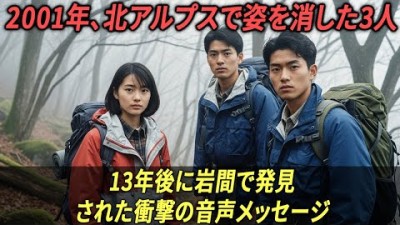 封印された13年：2001年、長野県の北アルプス登山中に行方不明となった3人の若者——岩間で発見された衝撃の音声メッセージ